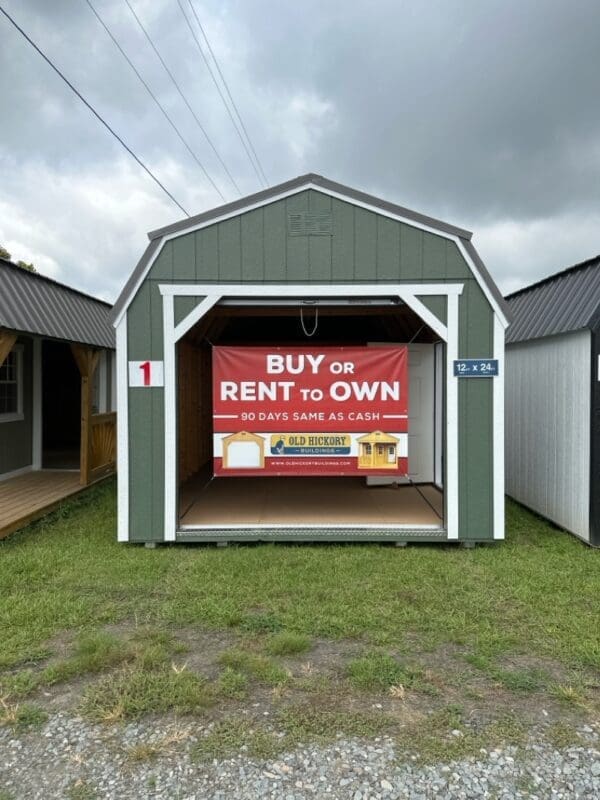 Princeton #1: 12 X 24 Lofted Barn Garage Front Image