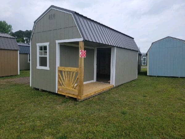 Princeton #38: 10 X 20 Side Porch Lofted Barn Front Image